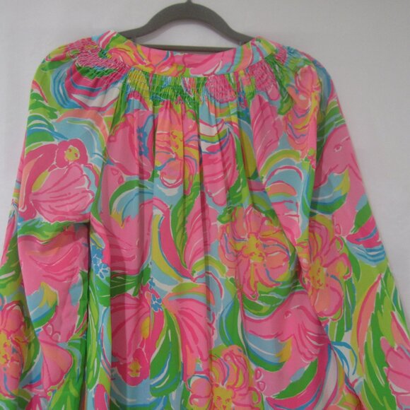 Lilly Pulitzer S Elsa So A Peeling Elephant Tunic Shirt - Picture 7 of 8